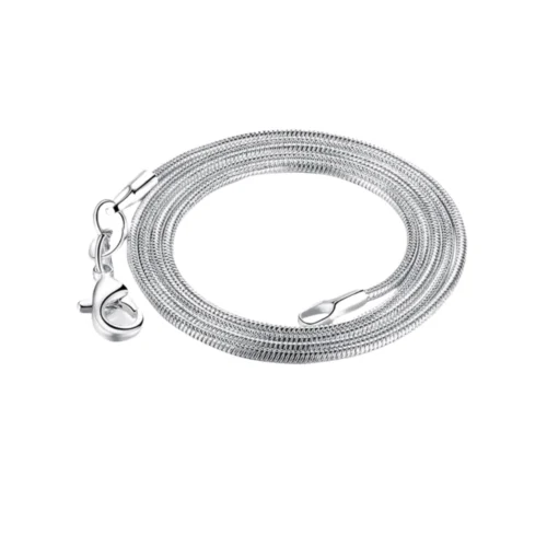 Cadena Plateada Tipo Serpiente