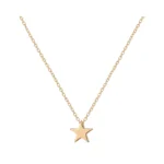 Collar con Colgante de Acero Estrella Dorado