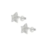 Aros de Plata Estrella Con Micro Circones