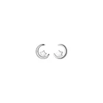 Aros Plata Diseño Luna y Estrella