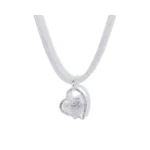 Collar Malla Enchapado Con Colgante Corazon