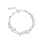 Pulsera Plateada Diseños Multicapa