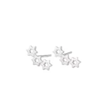 Aros de Plata Diseño 3 Estrellas