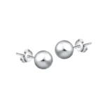 Aros de Plata Esferas Lisas