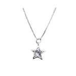 Collar De Plata Con Colgante De Estrella y Cristal