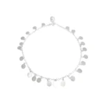 Tobillera De Plata Con Círculos Colgantes