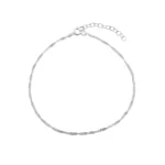 Pulsera De Plata Cadena Singapur