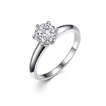 Anillo de Plata Con Circon 7 mm