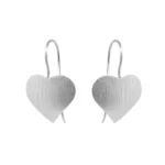 Aros de Plata Corazones Satinados