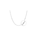 Cadena de Plata Turbillon con Bolitas 50 mm
