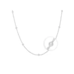 Cadena de Plata Turbillon Con Bolitas