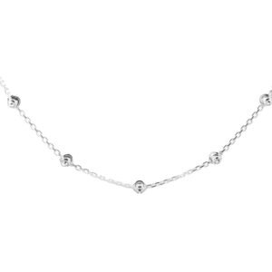 Cadena de Plata con Eslabón y Esferas
