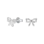 Aros de Plata Lazo Con Circones Baguette