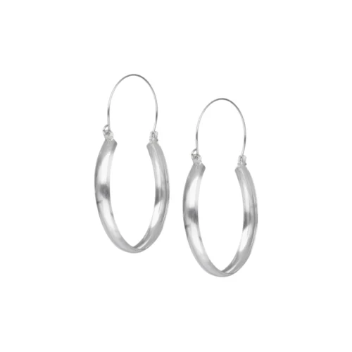 Aros de Plata Argolla Estilo Bote