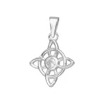 Colgante de Plata Nudo de Brujas Con Circon