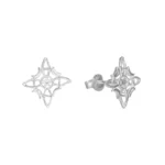 Aros de Plata 925 Nudo de Brujas y Lunas