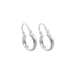 Aros De Plata 925 Argolla Lisa Bote 20 mm