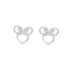 Aros De Plata Minnie Mouse Con Circones