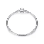 Pulsera Plateada de Acero para Charms