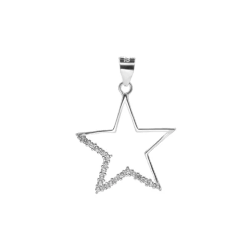 Colgante de Plata Estrella Bordes con Circones