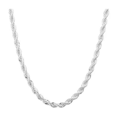 Cadena Tourbillon Acero Plateado 4 mm