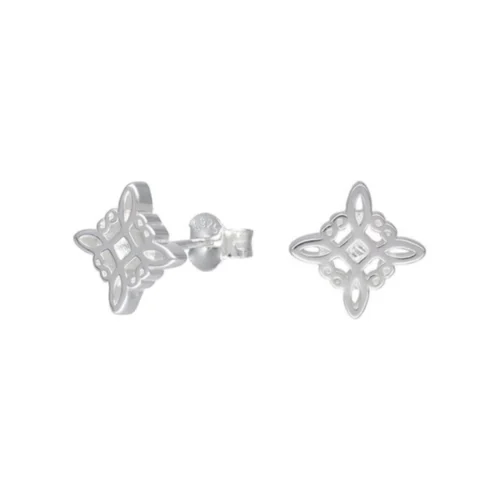 Aros De Plata 925 Nudo de Brujas 10 mm