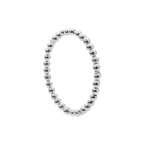 Anillo de Plata 925 Anti Estrés Camino de Esferas Talla 17