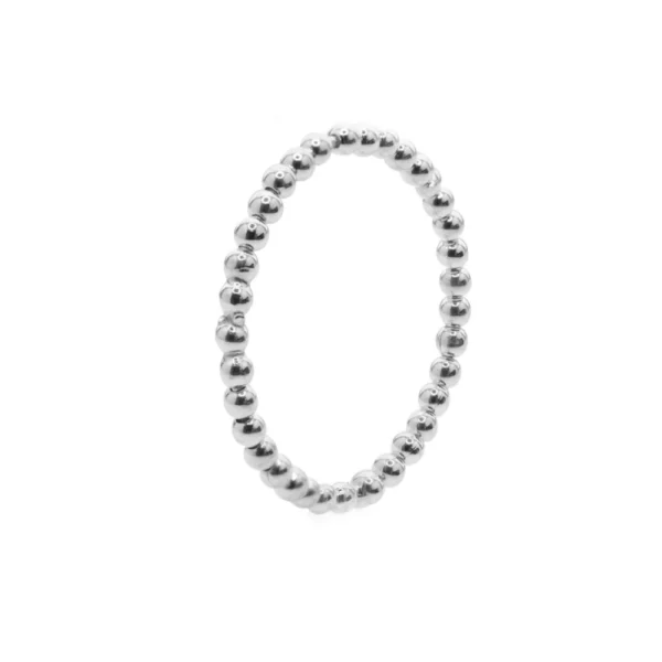 Anillo de Plata 925 Anti Estrés Camino de Esferas Talla 19 Anillo de Plata 925 Anti Estrés Camino de Esferas Talla 19