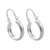 Aros De Plata 925 Argolla Lisa Bote 20 mm Derecha
