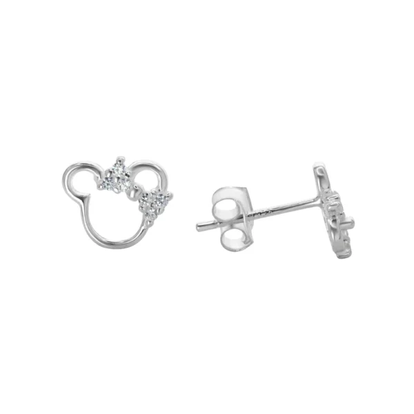Aros De Plata 925 Con Lazo Brillante y Micro Circones Aros De Plata 925 Con Lazo Brillante y Micro Circones