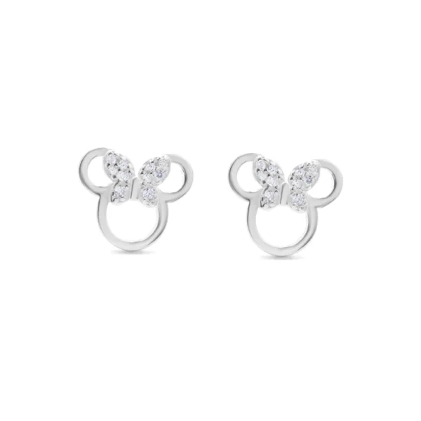 Aros De Plata 925 Minnie Mouse con Circones Aros De Plata 925 Minnie Mouse con Circones