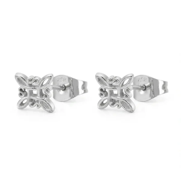 Aros De Plata 925 Nudo De Brujas Derecha Aros De Plata 925 Nudo De Brujas Derecha