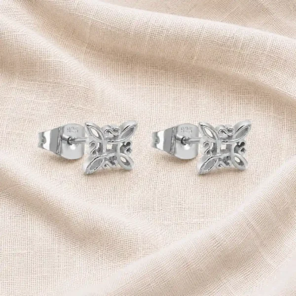 Aros De Plata 925 Nudo De Brujas Tela Aros De Plata 925 Nudo De Brujas Tela