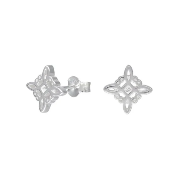 Aros De Plata 925 Nudo de Brujas 10 mm