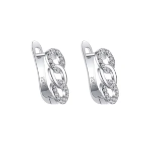 Aros De Plata Eslabones Cadena Estilo Europeo