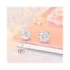 Aros De Plata Micro Circones Incrustados 10 mm