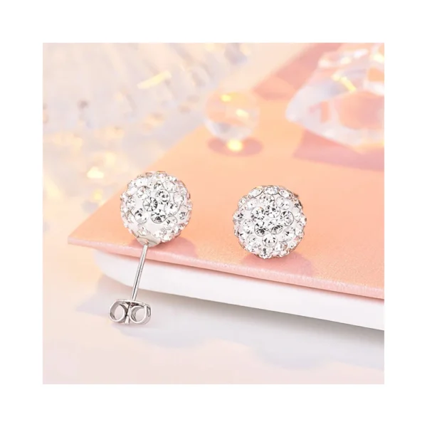 Aros De Plata Micro Circones Incrustados 10 mm