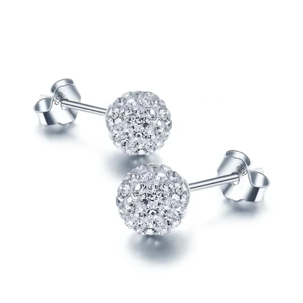 Aros De Plata Micro Circones Incrustados Derecha