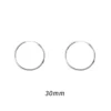 Aros Plata Argolla Borde Ovalado 30 mm Circunferencia Aros Plata Argolla Borde Ovalado 30 mm Circunferencia