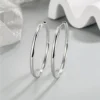 Aros Plata Argolla Borde Ovalado 30 mm Fondo Aros Plata Argolla Borde Ovalado 30 mm Fondo