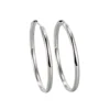 Aros Plata Argolla Borde Ovalado 40 mm Derecha Aros Plata Argolla Borde Ovalado 40 mm Derecha