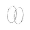 Aros Plata Argolla Borde Ovalado 60 mm