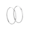 Aros Plata Argolla Borde Ovalado 60 mm Derecha