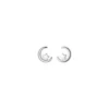 Aros Plata Diseño Luna y Estrella