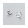 Aros Plata Diseño Luna y Estrella Derecha