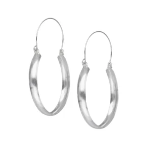 Aros de Plata 925 Argolla Estilo Bote