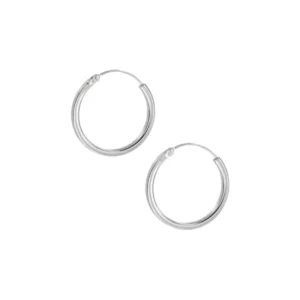 Aros de Plata 925 Argollas Lisas Con Borde Cuadrado Aros de Plata 925 Argollas Lisas Con Borde Cuadrado