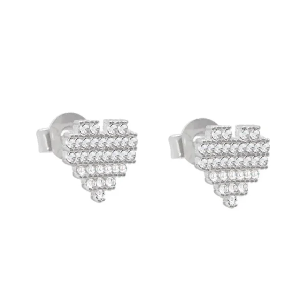 Aros de Plata 925 Circones en Corazón