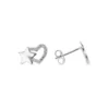 Aros de Plata 925 Corazón de Circones y Estrella Aros de Plata 925 Corazón de Circones y Estrella
