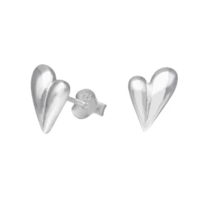 Aros de Plata 925 Corazones Estilo Chunky